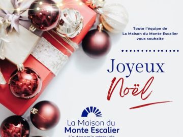 🎄BONNES FÊTES !🎄

✨ Toute l'équipe de La Maison du Monte Escalier vous souhaite de belles fêtes de fin d'année !
Nous vous souhaitons toutes les joies de...