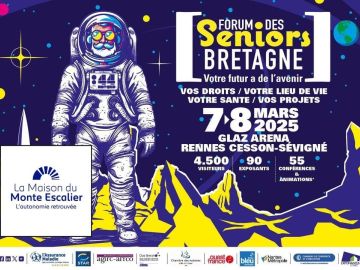 🗓️ Evènement La Maison du Monte Escalier🗓️

📌 Nous serons présents au Forum des Seniors Bretagne qui ouvre ses portes les 7 et 8 mars de 10h à 18h au Glaz...