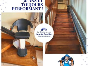 🛠 𝟯𝟬 𝗮𝗻𝘀 𝗱𝗲 𝗳𝗶𝗱𝗲́𝗹𝗶𝘁𝗲́, 𝟬 𝗽𝗮𝗻𝗻𝗲 : 𝗹𝗮 𝗽𝗿𝗲𝘂𝘃𝗲 𝗽𝗮𝗿 𝗹𝗮 𝗳𝗶𝗮𝗯𝗶𝗹𝗶𝘁𝗲́ ! 🛠

En Août 1996, nos équipes installaient ce monte-escalier. Trois décennies plus tard, il...