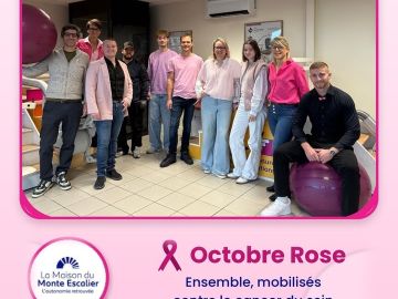 🎀 𝐎𝐜𝐭𝐨𝐛𝐫𝐞 𝐑𝐨𝐬𝐞 : La Maison du Monte Escalier 𝐬’𝐡𝐚𝐛𝐢𝐥𝐥𝐞 𝐞𝐧 𝐫𝐨𝐬𝐞 ! 🎀
Aujourd’hui, nous avons sorti nos plus belles tenues roses pour soutenir la lutte contre...
